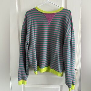 We the free striped crewneck